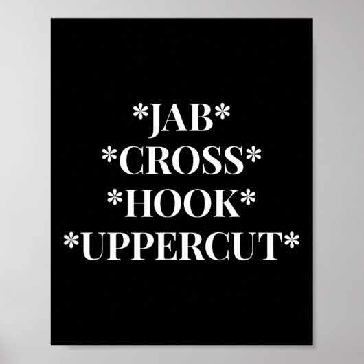 Poster Entraînement de boxeuse Jab Cross Hook Uppercut Ki (Devant)