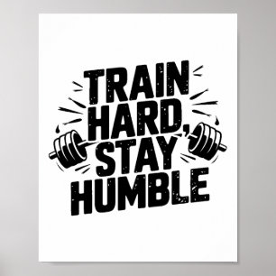 Poster Entraînement de gym drôle de fitness bodybuilding