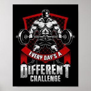 Poster Entraînement de gym pour l'haltérophilie Chaque jo