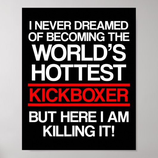 Poster Entraînement de kick-boxing rêvé (Devant)