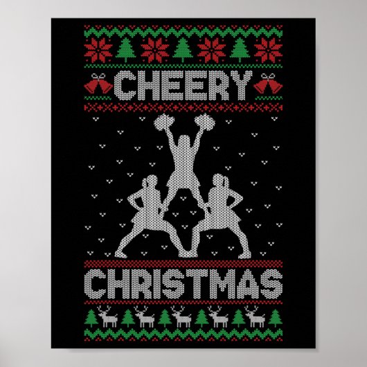 Poster Entraînement de meneuse de claques de Noël joyeux (Devant)