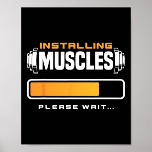 Poster Entraînement de poids amusant