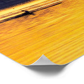 Poster Entraînement En Aviron Au Coucher Du Soleil (Coin)