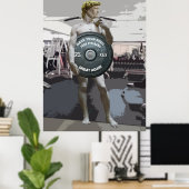 Poster Entraînement Gym Drôle David Comme Donald Trump Co (Bureau à domicile)