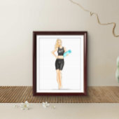 Poster entraînement, yoga, illustration de mode