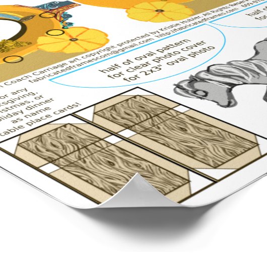 Poster Entraîneur citrouille Remercier Mariage Cadre cart (Coin)