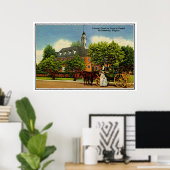 Poster Entraîneur colonial devant le capitole Williamsbur (Bureau à domicile)