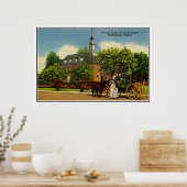 Poster Entraîneur colonial devant le capitole Williamsbur (Cuisine)