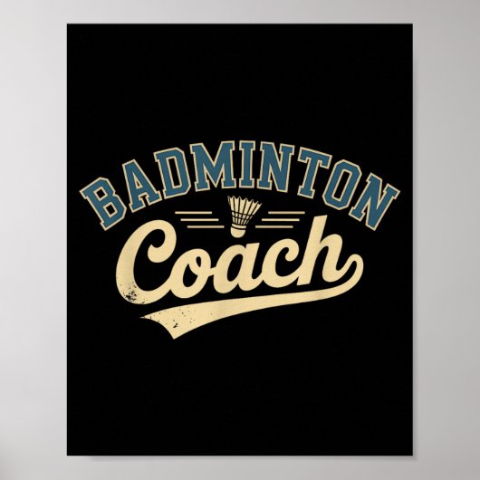 Poster Entraîneur de badminton (Devant)