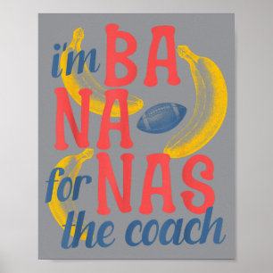 Poster Entraîneur de bananes Équipe de sport drôle Pun