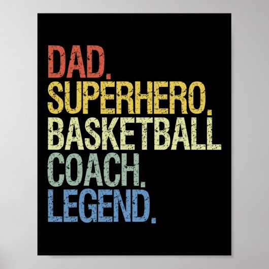 Poster Entraîneur de basket papa (Devant)