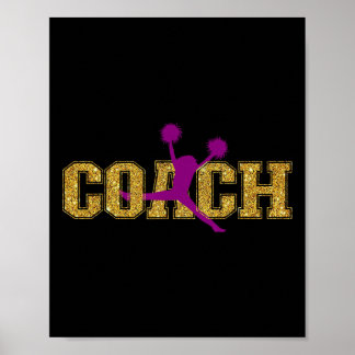 Poster Entraîneur de Cheer Cheerleading Entraîneur