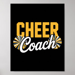 Poster Entraîneur de Cheerleader Fort Fier Motivé Équipe