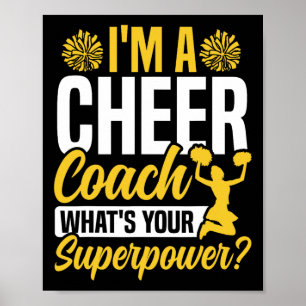 Poster Entraîneur de Cheerleading Cheer Je Suis Un Entraî