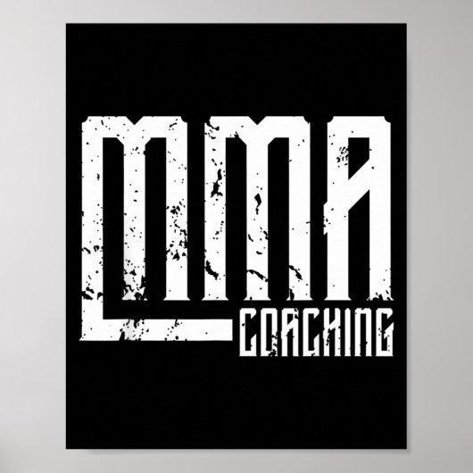 Poster Entraîneur de coach de MMA Professeur (Devant)