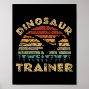 Poster Entraîneur de dinosaure vintage Costume d'Hallowee
