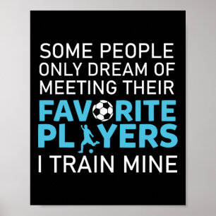 Poster Entraîneur de football drôle Équipe de sports d'am