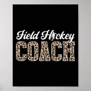 Poster Entraîneur de hockey sur gazon Léopard Entraîneur