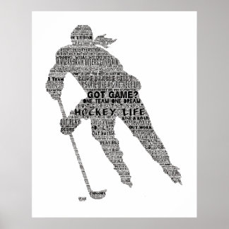 Poster entraîneur de l'équipe du joueur de hockey Motivat