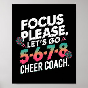 Poster Entraîneur de pom-pom girls Focus Please 5-6-7-8 É
