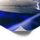 Poster Entraîneur de volley-ball et Net (Coin)