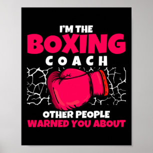 Poster Entraîneur du club de boxe du boxeur de kickboxing