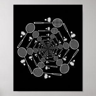 Poster Entraîneur du joueur d'équipe Badminton Love