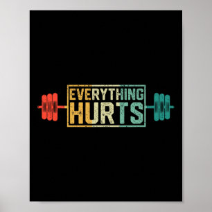 Poster Entraîneur personnel sportif sportif amusant parto