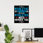 Poster Entraîneur sportif parce que les athlètes (Bureau à domicile)
