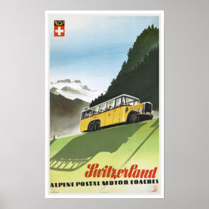 Poster Entraîneurs alpins de la Suisse - Vintage voyage
