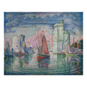 Poster Entrance of La Rochelle Harbor, Paul Signac (Devant)