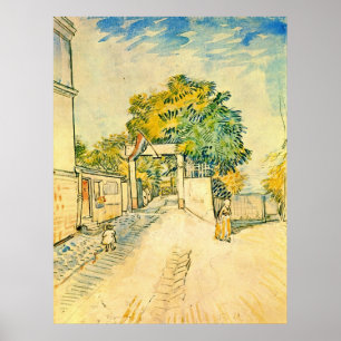Poster Entrance to the Moulin de la Galette by van Gogh