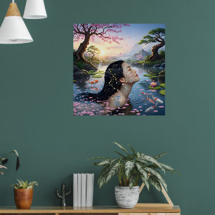 Poster "Entre Blossom et Formule" - Un Portrait Numérique