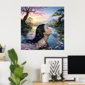 Poster "Entre Blossom et Formule" - Un Portrait Numérique (Bureau à domicile)
