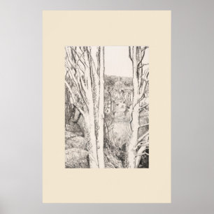 Poster Entre les arbres Cornwall Eleanor Hughes Réimpress