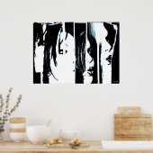 Poster Entre l'impression des lignes (Cuisine)