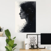 Poster Entre Silence et Étoiles (Bureau à domicile)