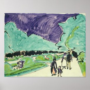 Poster Entrée à un grand jardin à Dresde, 1905