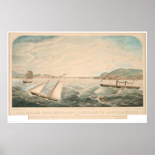Poster Entrée de Golden Gate vers San Francisco (0642A)
