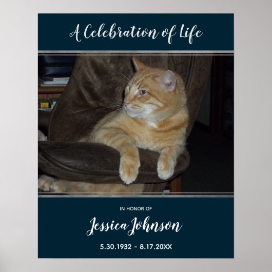 Poster Entrée de la célébration de la vie - Une photo (Devant)