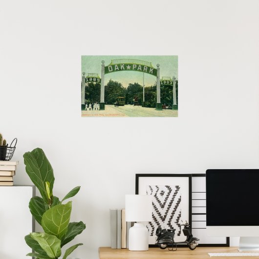 Poster Entrée de la vue du parc Oak (Bureau à domicile)