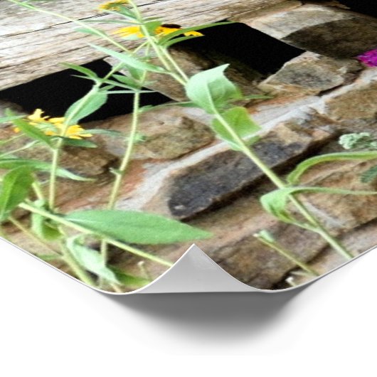 Poster Entrée de vieille porte en bois (Coin)