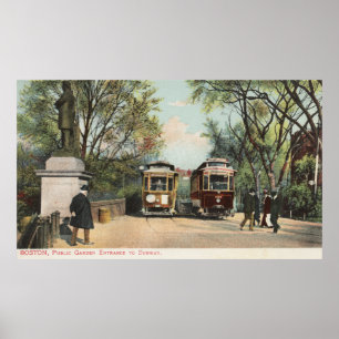 Poster Entrée du jardin public du métro