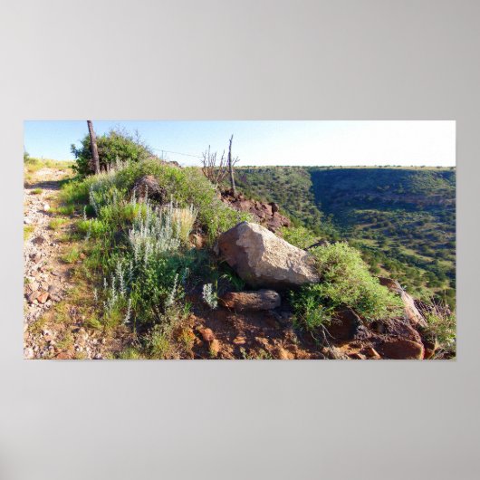 Poster Entrée du plateau de la Mesa Noire (couleur saturé (Devant)
