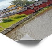 Poster Entrepôts rouges, Porvoo, Finlande (Coin)