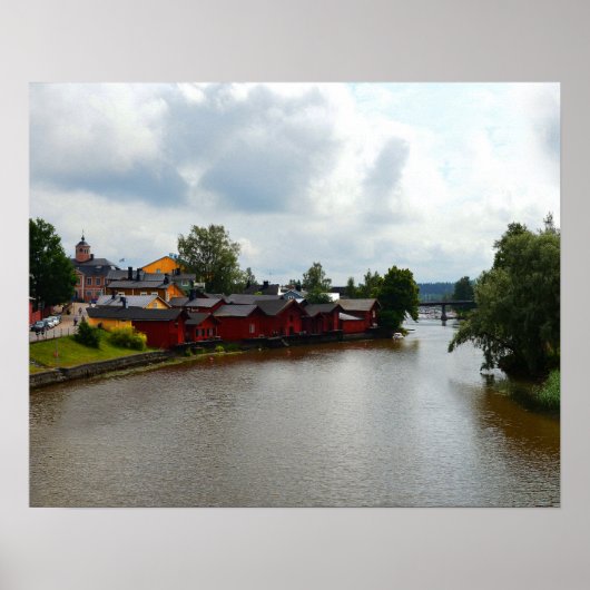 Poster Entrepôts rouges, Porvoo, Finlande (Devant)