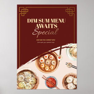Poster Entreprise Dimsum Watercolor