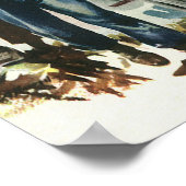 Poster Entreprise vintage, Camion d'exploitation forestiè (Coin)