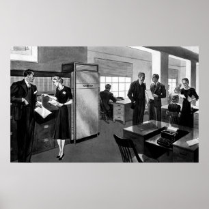 Poster Entreprise Vintage, Hommes d'Affaires de Direction