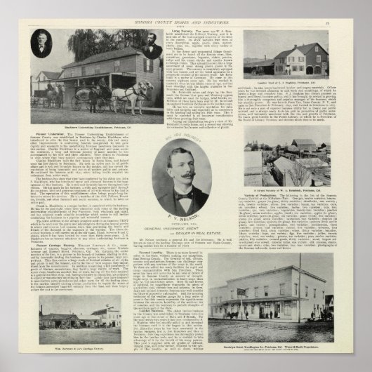 Poster Entreprises de Petaluma, Californie (Devant)